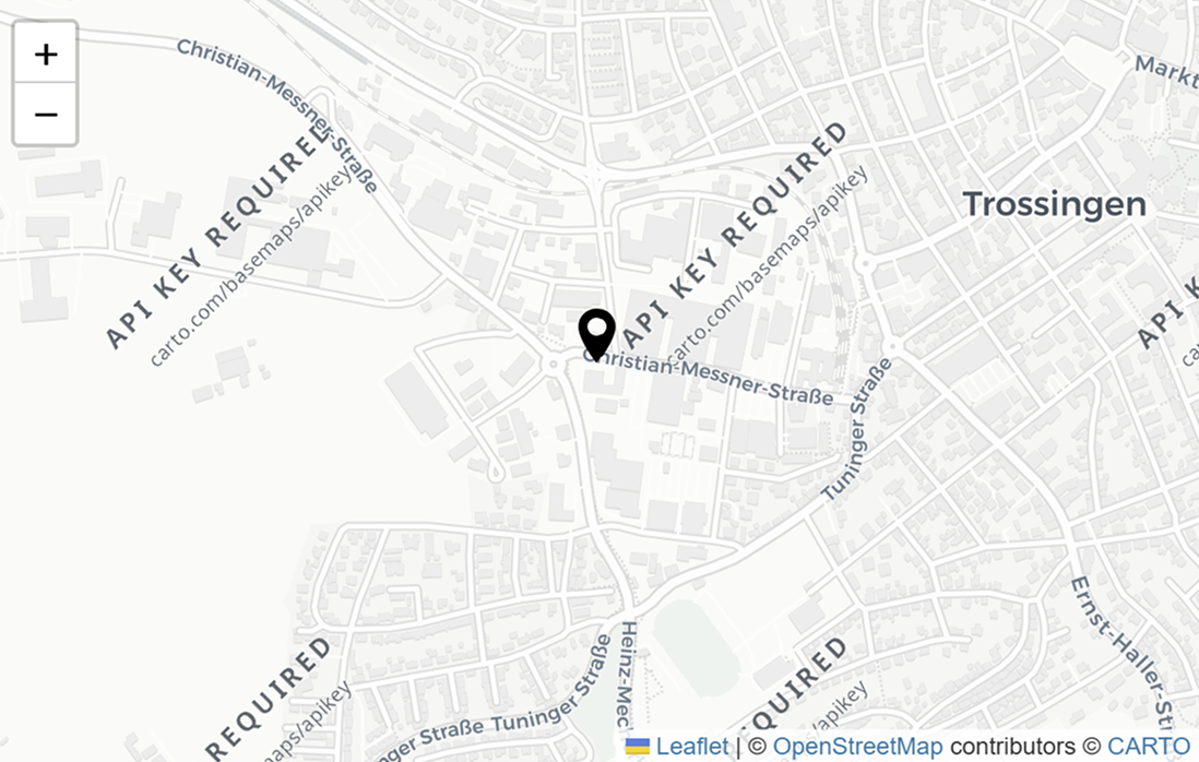 Karte Trossingen